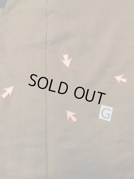 Photo19: M0301Y Used Japanese men  Brown Men's Kimono / Silk. Stripes padding inside  (Grade D) (19)