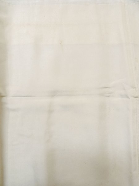 Photo3: M0302A Used Japanese men  White Men's Kimono / Silk.    (Grade C) (3)