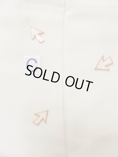 Photo14: M0302A Used Japanese men  White Men's Kimono / Silk.    (Grade C) (14)