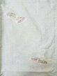 Photo4: M0307B Used Japanese women  White KOMON dyed / Silk. Chrysanthemum,   (Grade C) (4)
