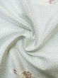 Photo13: M0307B Used Japanese women  White KOMON dyed / Silk. Chrysanthemum,   (Grade C) (13)