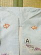 Photo15: M0307B Used Japanese women  White KOMON dyed / Silk. Chrysanthemum,   (Grade C) (15)