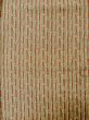 Photo4: M0307E Used Japanese women Pale Beige KOMON dyed / Silk. Stripes,   (Grade C) (4)