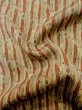 Photo9: M0307E Used Japanese women Pale Beige KOMON dyed / Silk. Stripes,   (Grade C) (9)