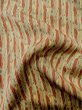 Photo10: M0307E Used Japanese women Pale Beige KOMON dyed / Silk. Stripes,   (Grade C) (10)