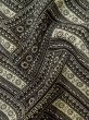 Photo9: M0307F Used Japanese women  Black KOMON dyed / Silk. Flower,   (Grade C) (9)