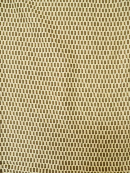 Photo3: M0307J Used Japanese women  Beige KOMON dyed / Silk. Geometrical pattern   (Grade B) (3)