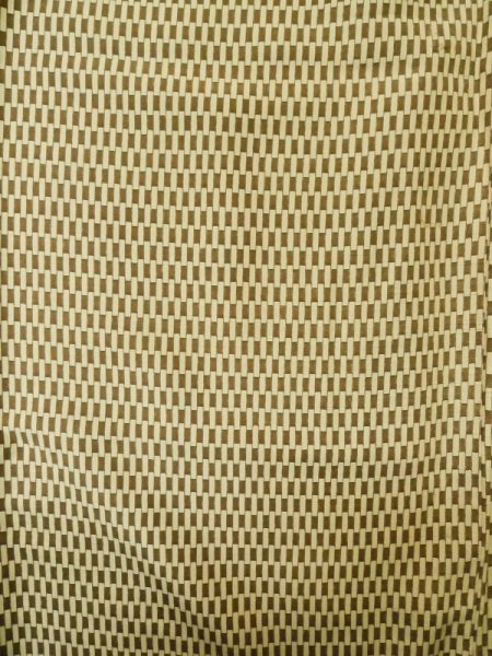 Photo4: M0307J Used Japanese women  Beige KOMON dyed / Silk. Geometrical pattern   (Grade B) (4)