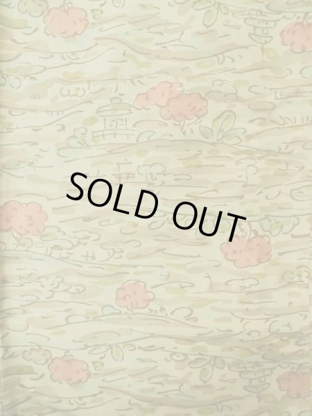 Photo4: M0307L Used Japanese womenPale Light Taupe KOMON dyed / Silk. Abstract pattern,   (Grade C) (4)