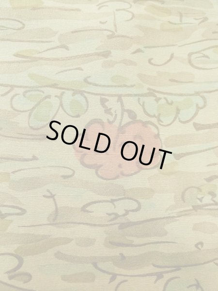 Photo5: M0307L Used Japanese womenPale Light Taupe KOMON dyed / Silk. Abstract pattern,   (Grade C) (5)