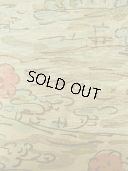 Photo6: M0307L Used Japanese womenPale Light Taupe KOMON dyed / Silk. Abstract pattern,   (Grade C) (6)