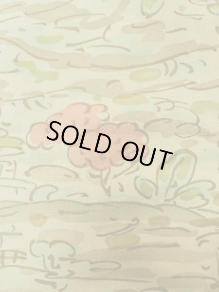 Photo7: M0307L Used Japanese womenPale Light Taupe KOMON dyed / Silk. Abstract pattern,   (Grade C) (7)