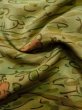 Photo11: M0307L Used Japanese womenPale Light Taupe KOMON dyed / Silk. Abstract pattern,   (Grade C) (11)