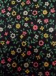 Photo5: M0307N Used Japanese women  Black KOMON dyed / Cotton. Flower   (Grade B) (5)