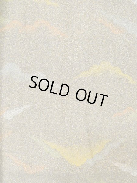 Photo3: M0307P Used Japanese women Pale Kahki KOMON dyed / Silk. Dot,   (Grade C) (3)