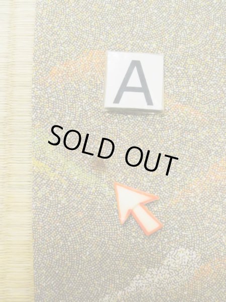 Photo14: M0307P Used Japanese women Pale Kahki KOMON dyed / Silk. Dot,   (Grade C) (14)