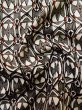 Photo9: M0307Q Used Japanese women  Black KOMON dyed / Silk. Abstract pattern,   (Grade B) (9)