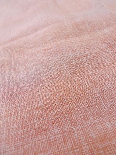 Photo8: Mint M0307R Used Japanese womenPale Light Red KOMON dyed / Silk. Abstract pattern,   (Grade A) (8)