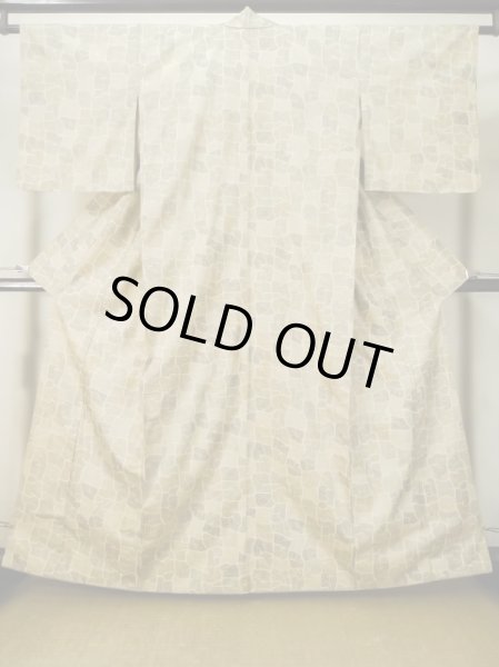 Photo1: M0307V Used Japanese women Pale Multi Color KOMON dyed / Silk. Dot,   (Grade B) (1)