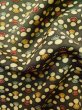 Photo9: M0307X Used Japanese women  Olive KOMON dyed / Silk. Abstract pattern   (Grade B) (9)