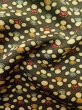 Photo10: M0307X Used Japanese women  Olive KOMON dyed / Silk. Abstract pattern   (Grade B) (10)
