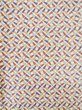 Photo3: Mint M0307Y Used Japanese women  White KOMON dyed / Silk. Abstract pattern   (Grade A) (3)