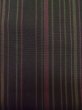 Photo5: M0307Z Used Japanese womenPale Dark Brown KOMON dyed / Silk. Stripes   (Grade A) (5)