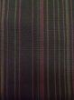 Photo5: M0307Z Used Japanese womenPale Dark Brown KOMON dyed / Silk. Stripes   (Grade A) (5)