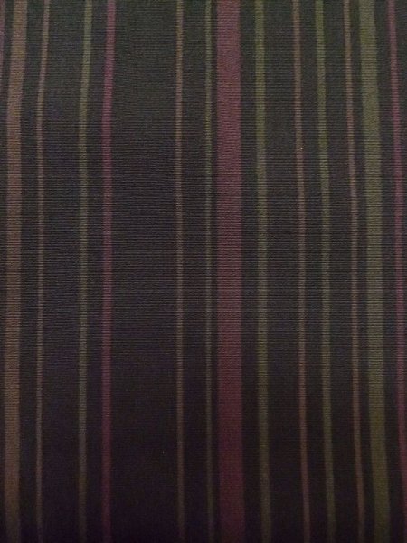 Photo5: M0307Z Used Japanese womenPale Dark Brown KOMON dyed / Silk. Stripes   (Grade A) (5)