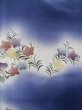 Photo5: M0308C Used Japanese women Pale Light Blue HITOE unlined / Silk. Flower, Morning glory pattern  (Grade C) (5)