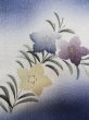 Photo6: M0308C Used Japanese women Pale Light Blue HITOE unlined / Silk. Flower, Morning glory pattern  (Grade C) (6)