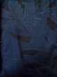 Photo3: M0315A Used Japanese womenPale Dark Blue OSHIMA TSUMGI pongee / Silk. Abstract pattern   (Grade C) (3)
