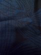 Photo6: M0315A Used Japanese womenPale Dark Blue OSHIMA TSUMGI pongee / Silk. Abstract pattern   (Grade C) (6)