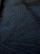 Photo10: M0315A Used Japanese womenPale Dark Blue OSHIMA TSUMGI pongee / Silk. Abstract pattern   (Grade C) (10)