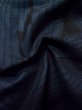 Photo11: M0315A Used Japanese womenPale Dark Blue OSHIMA TSUMGI pongee / Silk. Abstract pattern   (Grade C) (11)