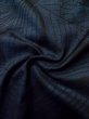 Photo12: M0315A Used Japanese womenPale Dark Blue OSHIMA TSUMGI pongee / Silk. Abstract pattern   (Grade C) (12)