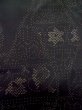 Photo7: M0315F Used Japanese women  Black TSUMUGI pongee / Silk. Pot   (Grade A) (7)
