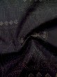 Photo11: M0315F Used Japanese women  Black TSUMUGI pongee / Silk. Pot   (Grade A) (11)