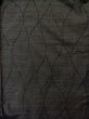 Photo3: M0315H Used Japanese women  Black OSHIMA TSUMGI pongee / Silk. Abstract pattern   (Grade B) (3)