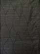 Photo4: M0315H Used Japanese women  Black OSHIMA TSUMGI pongee / Silk. Abstract pattern   (Grade B) (4)