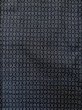 Photo3: M0315I Used Japanese women  Black OSHIMA TSUMGI pongee / Silk. Circle   (Grade D) (3)