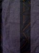 Photo3: M0315J Used Japanese women Dark Pink OSHIMA TSUMGI pongee / Silk. Leaf   (Grade B) (3)