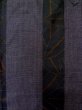 Photo4: M0315J Used Japanese women Dark Pink OSHIMA TSUMGI pongee / Silk. Leaf   (Grade B) (4)