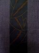 Photo5: M0315J Used Japanese women Dark Pink OSHIMA TSUMGI pongee / Silk. Leaf   (Grade B) (5)