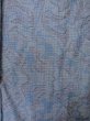 Photo3: M0315L Used Japanese women Pale Blue OSHIMA TSUMGI pongee / Silk. Abstract pattern   (Grade C) (3)