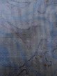 Photo5: M0315L Used Japanese women Pale Blue OSHIMA TSUMGI pongee / Silk. Abstract pattern   (Grade C) (5)