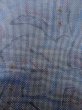 Photo6: M0315L Used Japanese women Pale Blue OSHIMA TSUMGI pongee / Silk. Abstract pattern   (Grade C) (6)