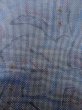 Photo6: M0315L Used Japanese women Pale Blue OSHIMA TSUMGI pongee / Silk. Abstract pattern   (Grade C) (6)