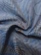 Photo12: M0315L Used Japanese women Pale Blue OSHIMA TSUMGI pongee / Silk. Abstract pattern   (Grade C) (12)