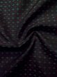 Photo9: M0315M Used Japanese women  Black ORI woven / Silk. Cross   (Grade C) (9)